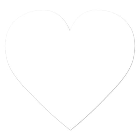 Ergomat DuraStripe Supreme 4.5in X 4.5in HEART White, 30PK DSV-HEART-W-KIT